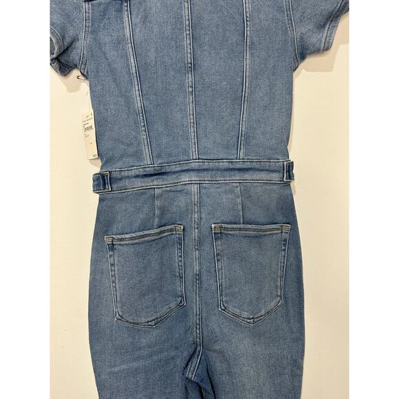 Good American Fit for Success Denim Jumpsuit Blue Wash Size Small NWT Nordstrom - Picture 14 of 16